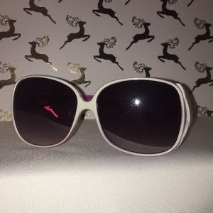 White & purple sunglasses.